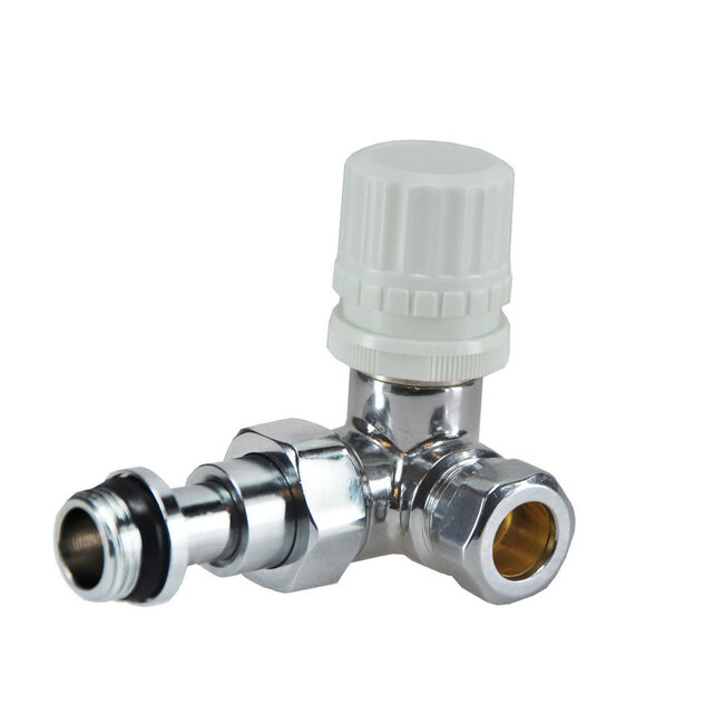 luxe therm. ventiel 1/2''x15 (M22) knel haaks links chroom