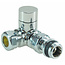 luxe regelvent. 1/2''x15 (M22) knel haaks verkeerd chroom