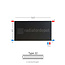 H60 x B160 T22 - Paneelradiator C6 vlakke voorzijde Mat Zwart