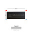 H40 x B300 T22 - Paneelradiator C4 vlakke voorzijde Mat Zwart