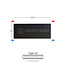 H50 x B300 T22 - Paneelradiator C4 vlakke voorzijde Mat Zwart