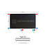 H60 x B140 T22 - Paneelradiator C8 vlakke voorzijde Mat Zwart