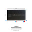 H50 x B100 T22 - Paneelradiator C8 vlakke voorzijde Mat Zwart