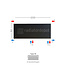 H50 x B200 T33 - Paneelradiator C8 vlakke voorzijde Mat Zwart