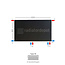 H50 x B100 T33 - Paneelradiator C8 vlakke voorzijde Mat Zwart