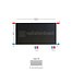 H40 x B180 T33 - Paneelradiator C8 vlakke voorzijde Mat Zwart