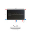 H40 x B160 T22 - Paneelradiator C8 vlakke voorzijde Mat Zwart