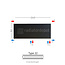 H50 x B260 T22 - Paneelradiator C8 vlakke voorzijde Mat Zwart