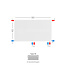 H40 x B80 T33 - Paneelradiator C8 vlakke voorzijde Wit