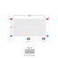 H50 x B180 T33 - Paneelradiator C8 vlakke voorzijde Wit