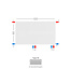 H50 x B120 T33 - Paneelradiator C8 vlakke voorzijde Wit