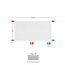 H60 x B160 T33 - Paneelradiator C8 vlakke voorzijde Wit