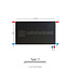 H90 x B120 T11 - Paneelradiator C6 vlakke voorzijde Mat Zwart