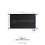 H60 x B140 T11 - Paneelradiator C6 vlakke voorzijde Mat Zwart