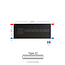 H60 x B220 T22 - Paneelradiator C6 vlakke voorzijde Mat Zwart