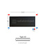 H40 x B260 T22 - Paneelradiator C6 vlakke voorzijde Mat Zwart