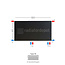 H60 x B180 T33 - Paneelradiator C8 vlakke voorzijde Mat Zwart