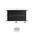 H60 x B140 T33 - Paneelradiator C8 vlakke voorzijde Mat Zwart