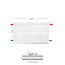 H40 x B100 T22 - Paneelradiator C4 geribbelde voorzijde Wit