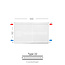 H50 x B100 T22 - Paneelradiator C4 geribbelde voorzijde Wit