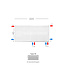 H40 x B220 T33 - Paneelradiator C8 geribbelde voorzijde Wit