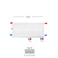 H40 x B260 T33 - Paneelradiator C8 geribbelde voorzijde Wit