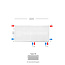 H50 x B220 T33 - Paneelradiator C8 geribbelde voorzijde Wit