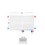 H50 x B80 T33 - Paneelradiator C8 geribbelde voorzijde Wit