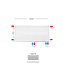 H40 x B300 T33 - Paneelradiator C8 geribbelde voorzijde Wit