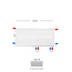 H60 x B260 T33 - Paneelradiator C8 geribbelde voorzijde Wit