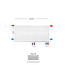 H60 x B300 T33 - Paneelradiator C8 geribbelde voorzijde Wit