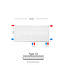 H60 x B300 T22 - Paneelradiator C8 geribbelde voorzijde Wit