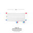 H40 x B260 T22 - Paneelradiator C8 geribbelde voorzijde Wit