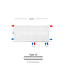 H50 x B220 T22 - Paneelradiator C8 geribbelde voorzijde Wit