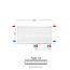 H60 x B120 T22 - Paneelradiator C8 geribbelde voorzijde Wit