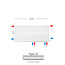 H60 x B220 T22 - Paneelradiator C8 geribbelde voorzijde Wit