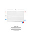 H40 x B80 T22 - Paneelradiator C6 geribbelde voorzijde Wit
