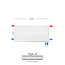 H50 x B220 T22 - Paneelradiator C6 geribbelde voorzijde Wit