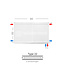 H50 x B80 T22 - Paneelradiator C6 geribbelde voorzijde Wit