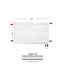H60 x B60 T22 - Paneelradiator C6 geribbelde voorzijde Wit