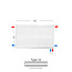 H60 x B80 T22 - Paneelradiator C6 geribbelde voorzijde Wit