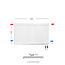 H40 x B80 T11 - Paneelradiator C6 geribbelde voorzijde Wit