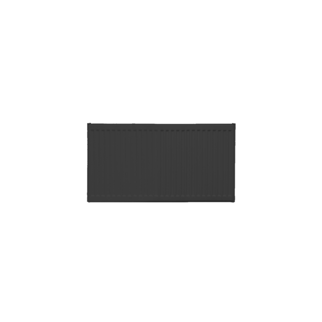 H50 x B180 T33 - Paneelradiator C8 geribbelde voorzijde Mat Zwart