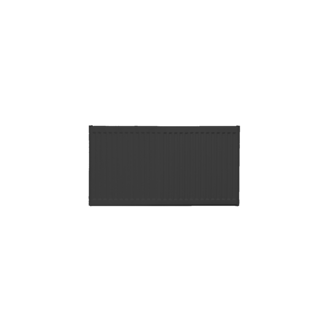 H50 x B140 T33 - Paneelradiator C8 geribbelde voorzijde Mat Zwart