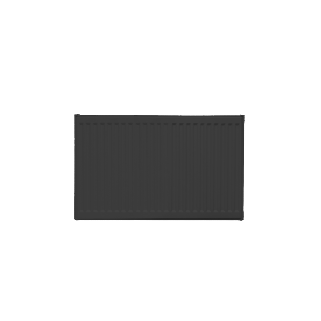 H50 x B100 T33 - Paneelradiator C8 geribbelde voorzijde Mat Zwart