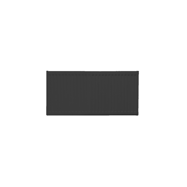 H40 x B220 T33 - Paneelradiator C8 geribbelde voorzijde Mat Zwart