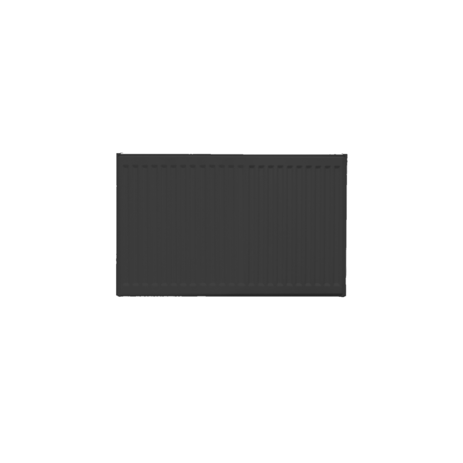 H40 x B100 T33 - Paneelradiator C8 geribbelde voorzijde Mat Zwart