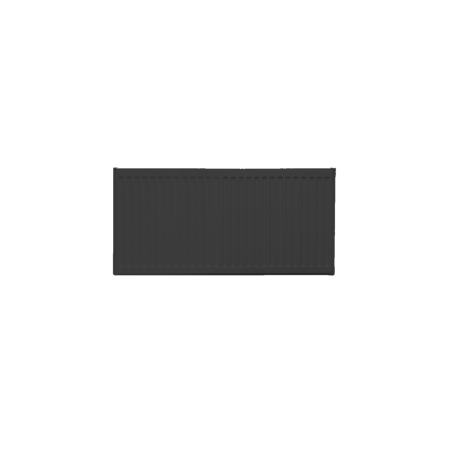 H30 x B260 T33 - Paneelradiator C8 geribbelde voorzijde Mat Zwart