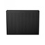 H60 x B60 T22 - Paneelradiator C6 geribbelde voorzijde Mat Zwart