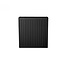 H90 x B60 T22 - Paneelradiator C6 geribbelde voorzijde Mat Zwart